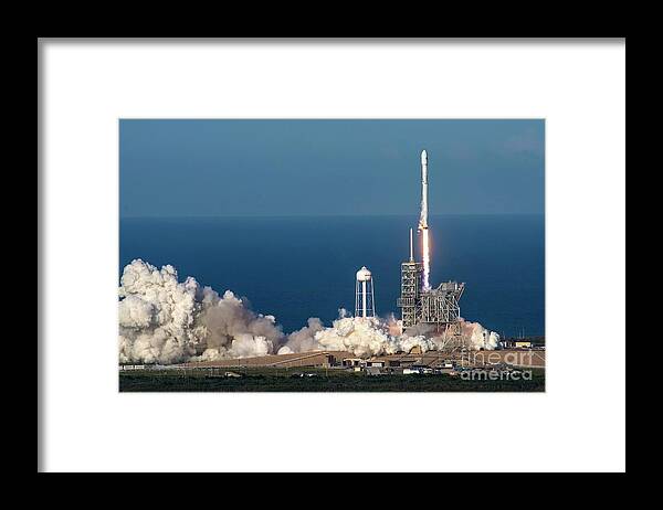 American Framed Print featuring the photograph First Spacex Rocket Reuse #4 by Spacex/science Photo Library