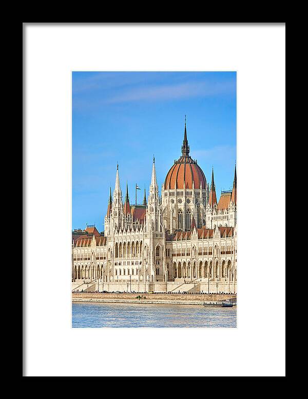 Cityscape Framed Print featuring the photograph Hungarian Parliament Building #4 by Jan Wlodarczyk