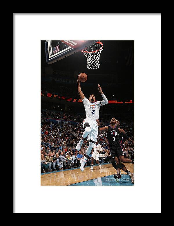 Andre Roberson Framed Print featuring the photograph La Clippers V Oklahoma City Thunder by Layne Murdoch