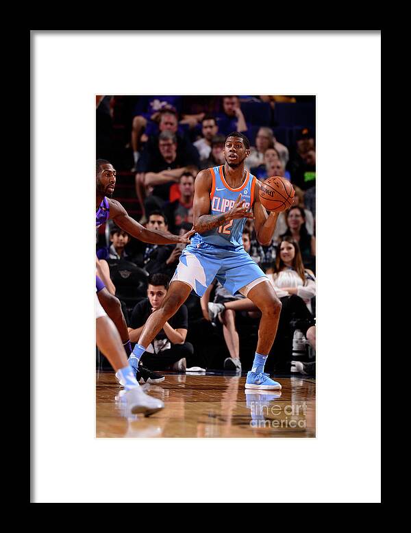 Nba Pro Basketball Framed Print featuring the photograph La Clippers V Phoenix Suns by Barry Gossage