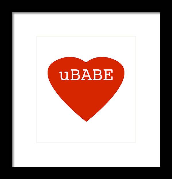 Ubabe Love Heart Framed Print featuring the digital art Love Heart #4 by Charles Stuart