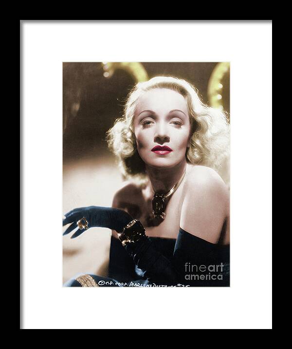 Mid Adult Women Framed Print featuring the photograph Marlene Dietrich #4 by Bettmann