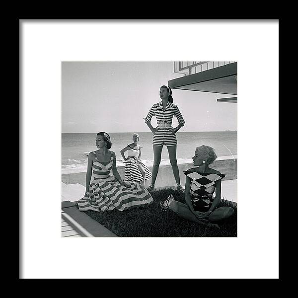 Miami Framed Print featuring the photograph Miami Fashions #5 by Nina Leen