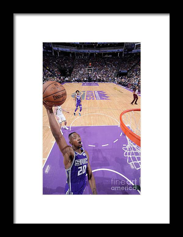 Nba Pro Basketball Framed Print featuring the photograph Milwaukee Bucks V Sacramento Kings by Rocky Widner