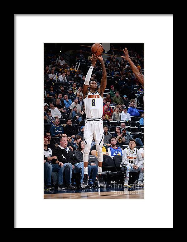 Jarred Vanderbilt Framed Print featuring the photograph Minnesota Timberwolves V Denver Nuggets #4 by Bart Young