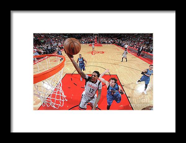 Nba Pro Basketball Framed Print featuring the photograph Minnesota Timberwolves V Houston Rockets by Bill Baptist