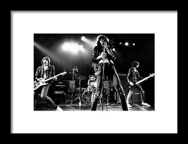 Concert Framed Print featuring the photograph Photo Of Ramones by Michael Ochs Archives