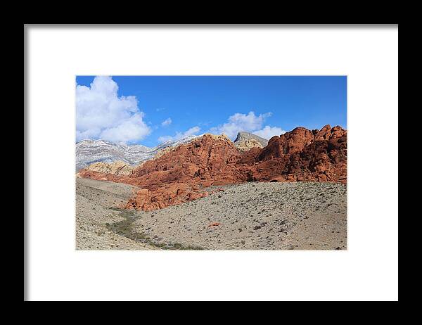 Red Rock Canyon National Conservation Area Framed Print featuring the photograph Red Rock Canyon #4 by Maria Jansson