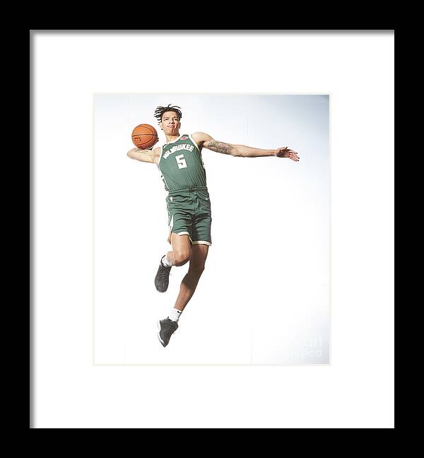 Nba Pro Basketball Framed Print featuring the photograph Rookie Photo Shoot 2017 by Nathaniel S. Butler