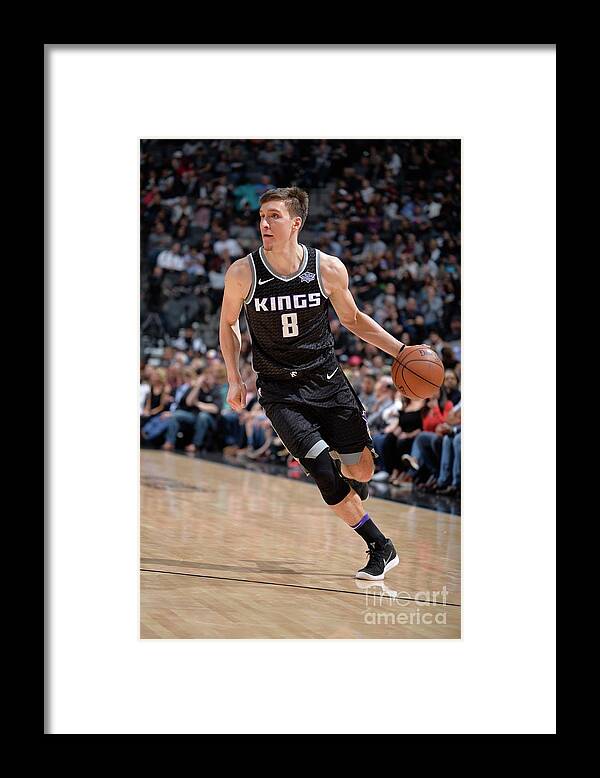 Bogdan Bogdanovic Framed Print featuring the photograph Sacramento Kings V San Antonio Spurs by Mark Sobhani