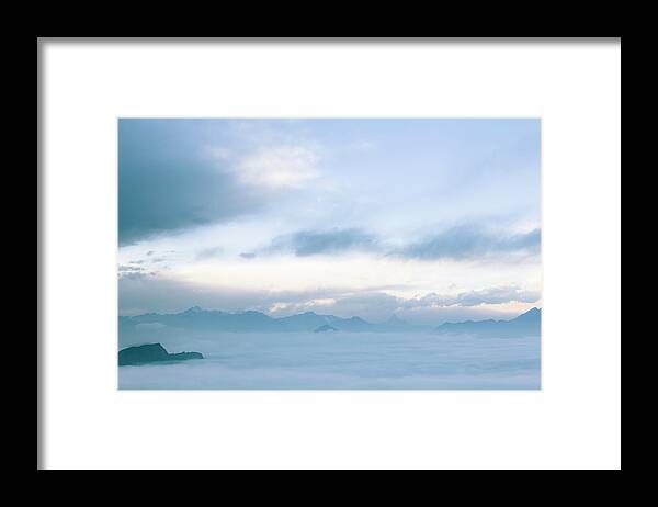 Chinese Culture Framed Print featuring the photograph Sea Of Clouds Landscapes In China #4 by 4x-image