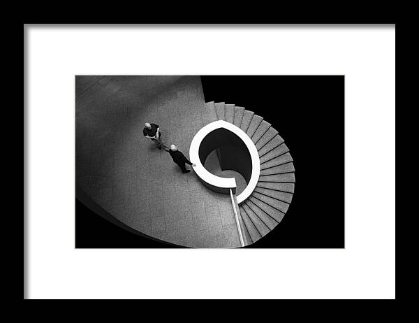 Architecture Framed Print featuring the photograph Spiral Staircase #4 by Inge Schuster