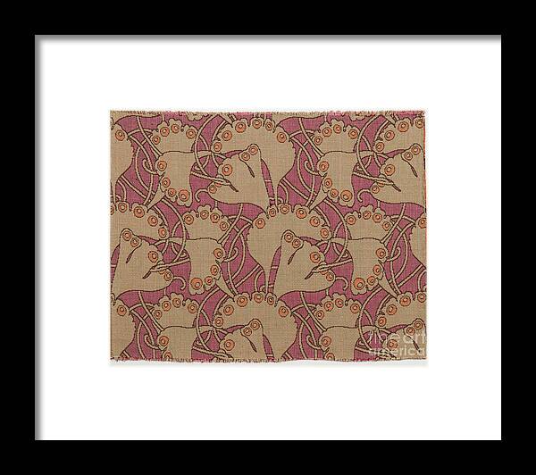 1898 Framed Print featuring the drawing Textile Design #4 by Heritage Images