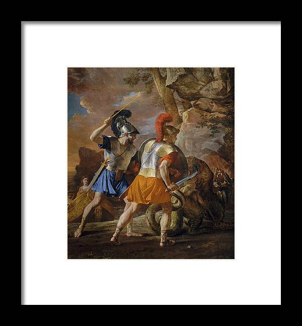Nicolas Poussin Framed Print featuring the painting The Companions of Rinaldo #9 by Nicolas Poussin