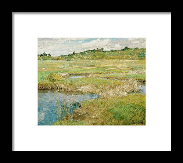 America Framed Print featuring the painting The Concord Meadow #4 by Childe Hassam