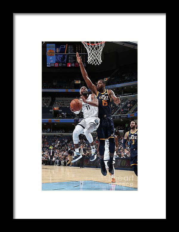 Nba Pro Basketball Framed Print featuring the photograph Utah Jazz V Memphis Grizzlies by Joe Murphy