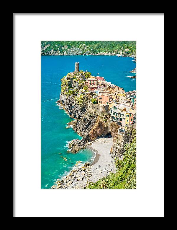 Landscape Framed Print featuring the photograph Vernazza, Cinque Terre, Liguria, Italy #4 by Jan Wlodarczyk