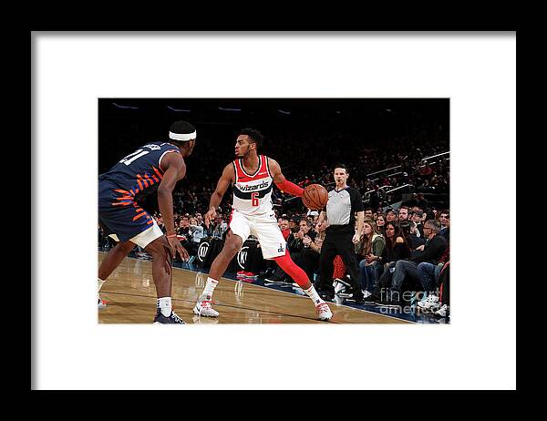 Troy Brown Jr Framed Print featuring the photograph Washington Wizards V New York Knicks by Nathaniel S. Butler