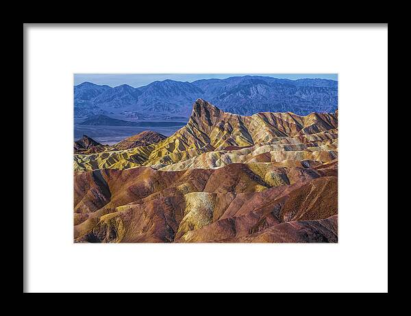 Park Framed Print featuring the photograph Zabriskie Point In Death Valley National Park #4 by Alex Grichenko