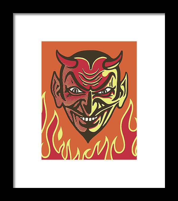 Adult Framed Print featuring the drawing Devil #41 by CSA Images