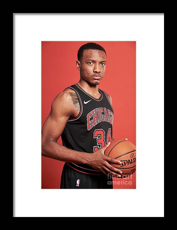 Wendell Carter Framed Print featuring the photograph 2018 Nba Rookie Photo Shoot #42 by Jennifer Pottheiser