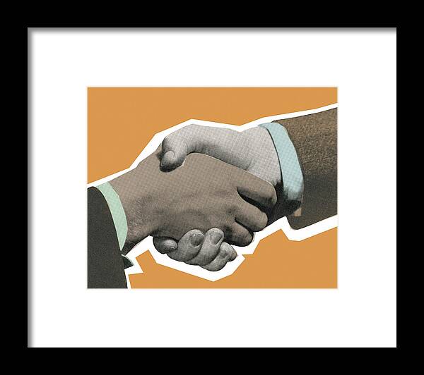 Agree Framed Print featuring the drawing Handshake #42 by CSA Images