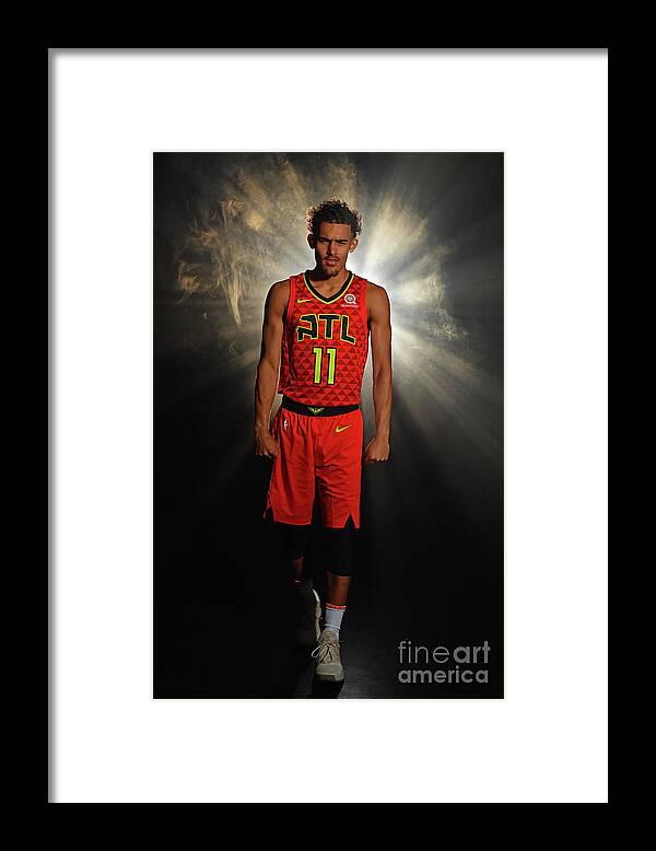 Trae Young Framed Print featuring the photograph 2018 Nba Rookie Photo Shoot by Jesse D. Garrabrant