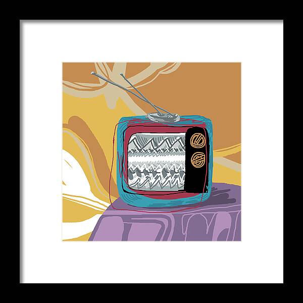 Antenna Framed Print featuring the drawing Television #44 by CSA Images