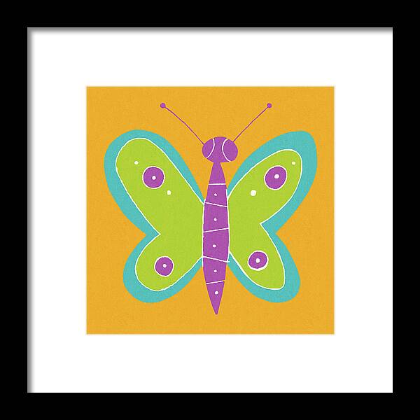Animal Framed Print featuring the drawing Butterfly #47 by CSA Images