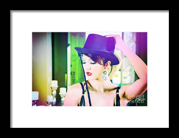 Attitude Framed Print featuring the photograph 4951 Playful Lady Mistress Dancer by Amyn Nasser Fashion Photographer