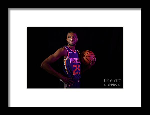 Mikal Bridges Framed Print featuring the photograph 2018 Nba Rookie Photo Shoot by Brian Babineau