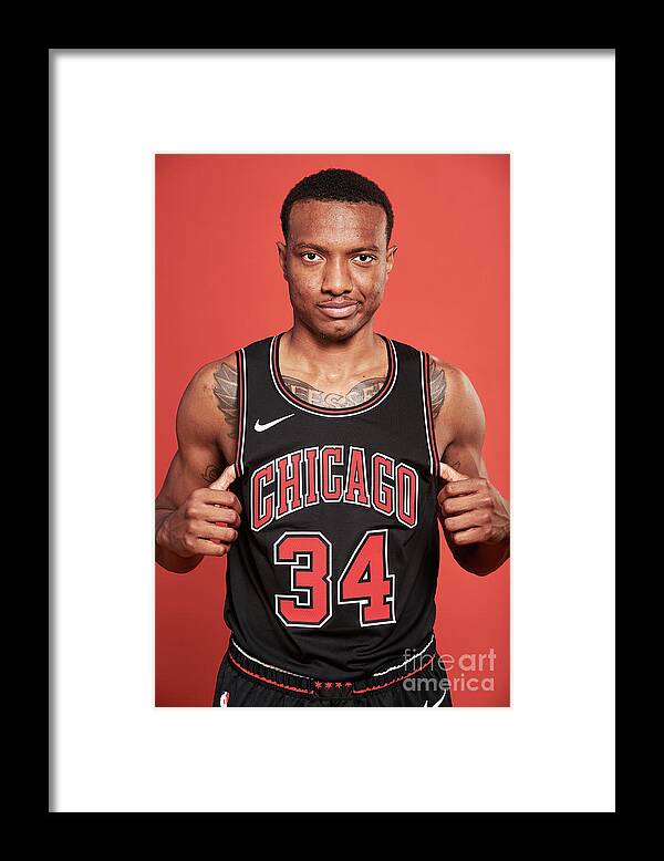 Wendell Carter Framed Print featuring the photograph 2018 Nba Rookie Photo Shoot by Jennifer Pottheiser