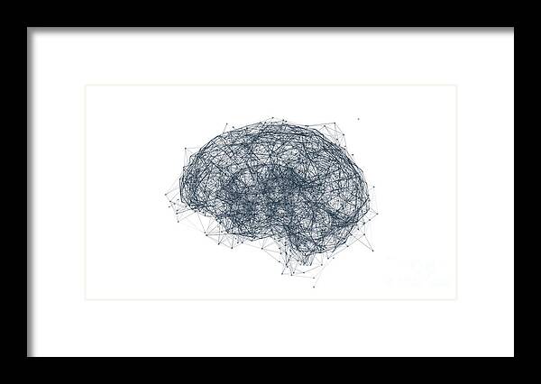 Brain Framed Print featuring the photograph Brain Neural Network #5 by Jesper Klausen/science Photo Library
