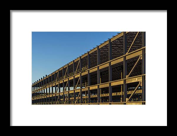 Steel Framed Print featuring the photograph Construction Of A Commercial Building In Stone Mountain, Georgia #5 by Cavan Images