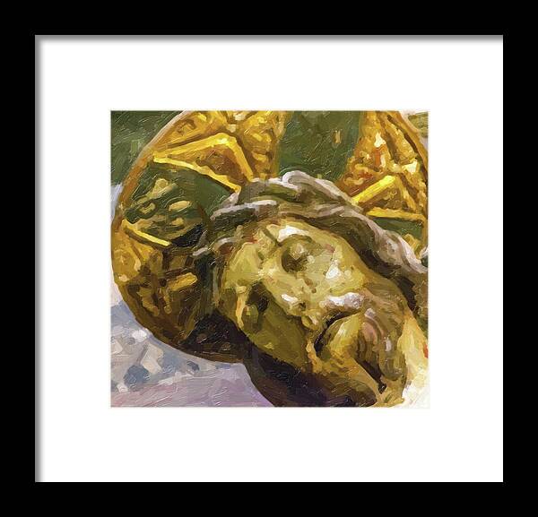 Christ Framed Print featuring the photograph Illustration of Crucifixion of Jesus Christ #5 by Vivida Photo PC