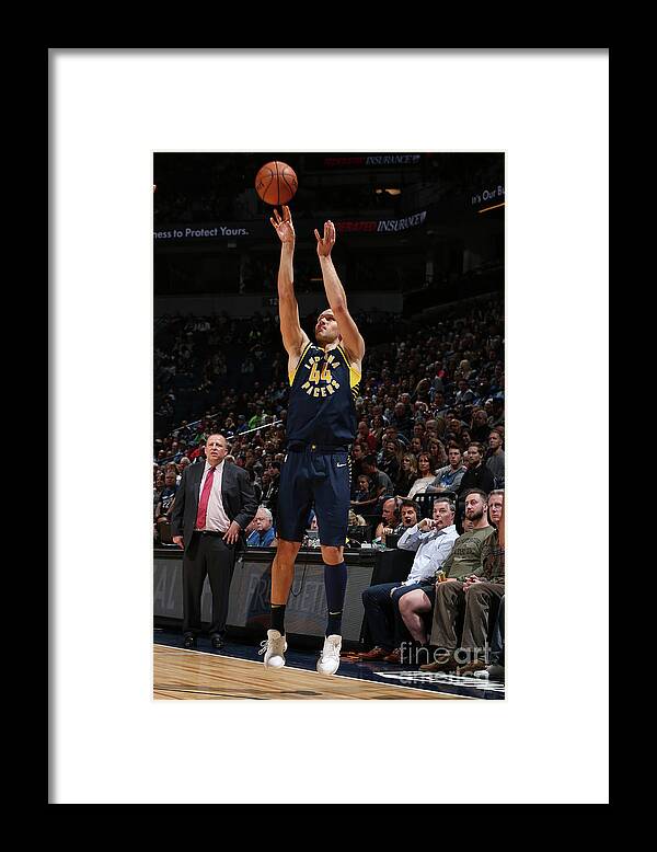Nba Pro Basketball Framed Print featuring the photograph Indiana Pacers V Minnesota Timberwolves by David Sherman