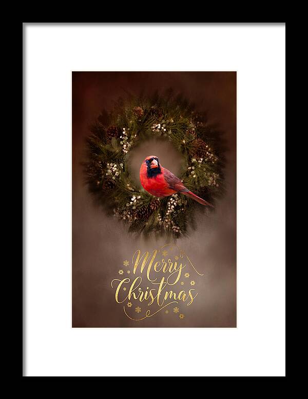 Greeting Card Framed Print featuring the photograph Merry Christmas by Cathy Kovarik