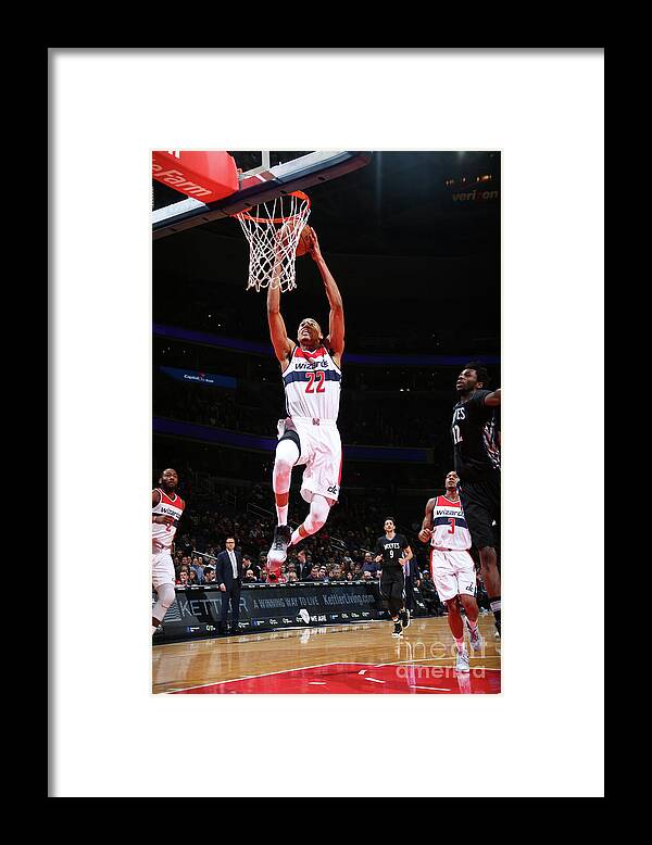 Nba Pro Basketball Framed Print featuring the photograph Minnesota Timberwolves V Washington by Ned Dishman