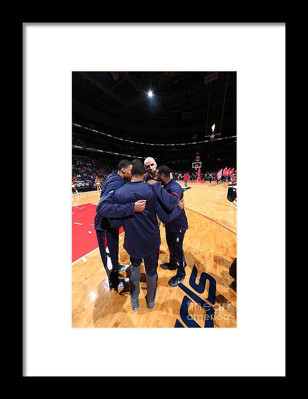 The Washington Wizards Framed Print featuring the photograph New York Knicks V Washington Wizards #5 by Ned Dishman