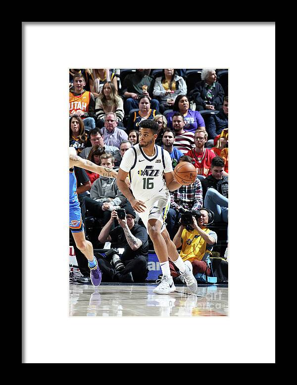 Juwan Morgan Framed Print featuring the photograph Oklahoma City Thunder V Utah Jazz by Melissa Majchrzak