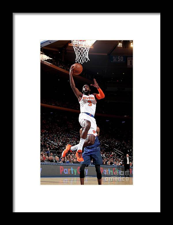 Tim Hardaway Jr. Framed Print featuring the photograph Orlando Magic V New York Knicks by Nathaniel S. Butler