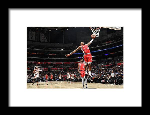 Nba Pro Basketball Framed Print featuring the photograph Portland Trail Blazers V La Clippers by Andrew D. Bernstein