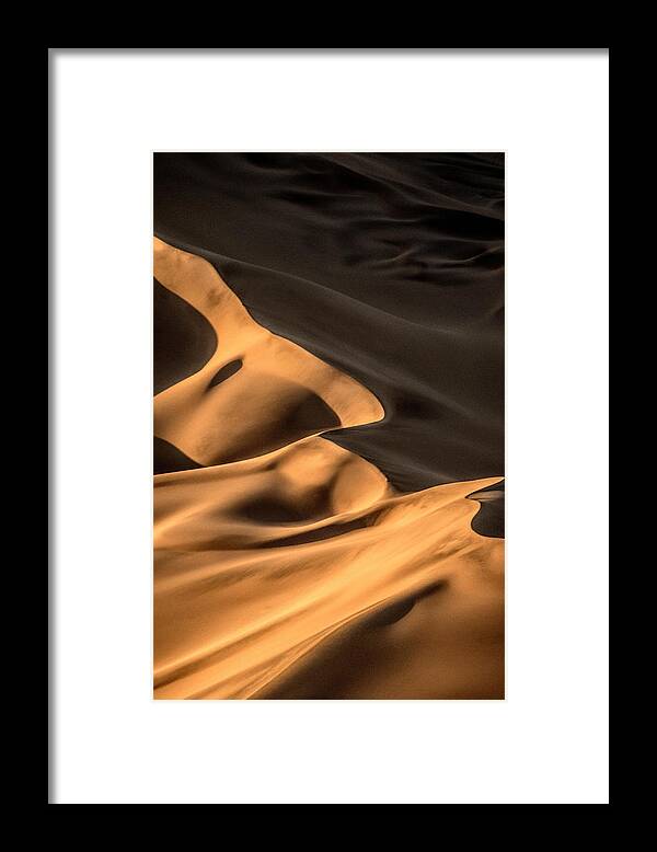 Desertabstract Framed Print featuring the photograph Sossusvlei From The Air #5 by Ben McRae