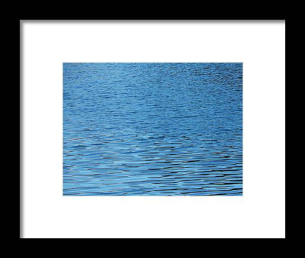Water Framed Print featuring the photograph Texture of water ripples on the surface of the river #5 by Oleg Prokopenko