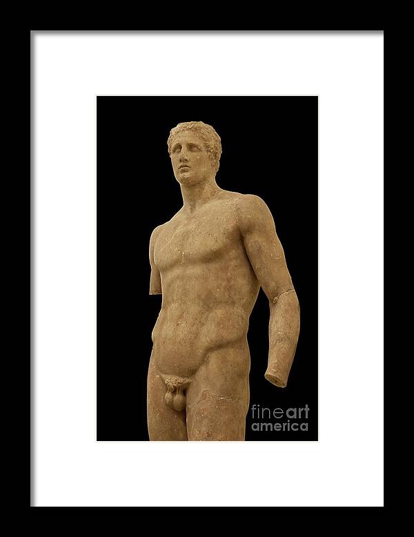 Archaeology Framed Print featuring the photograph The Pankratiast Agias Athlete #5 by David Parker/science Photo Library