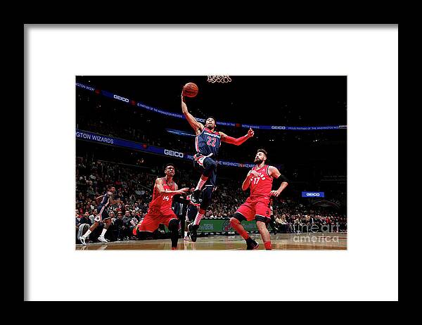 Nba Pro Basketball Framed Print featuring the photograph Toronto Raptors V Washington Wizards by Ned Dishman