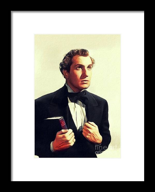 Vincent Framed Print featuring the painting Vincent Price, Vintage Actor #5 by Esoterica Art Agency