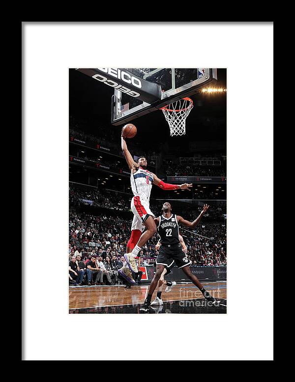 Nba Pro Basketball Framed Print featuring the photograph Washington Wizards V Brooklyn Nets by Nathaniel S. Butler