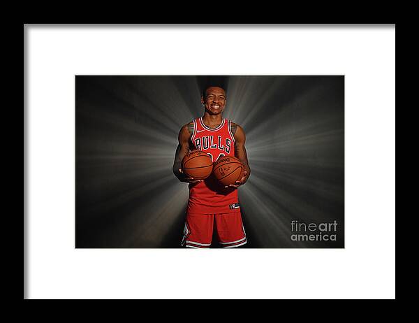 Wendell Carter Jr Framed Print featuring the photograph 2018 Nba Rookie Photo Shoot by Jesse D. Garrabrant