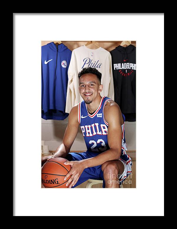 Landry Shamet Framed Print featuring the photograph 2018 Nba Rookie Photo Shoot by Nathaniel S. Butler